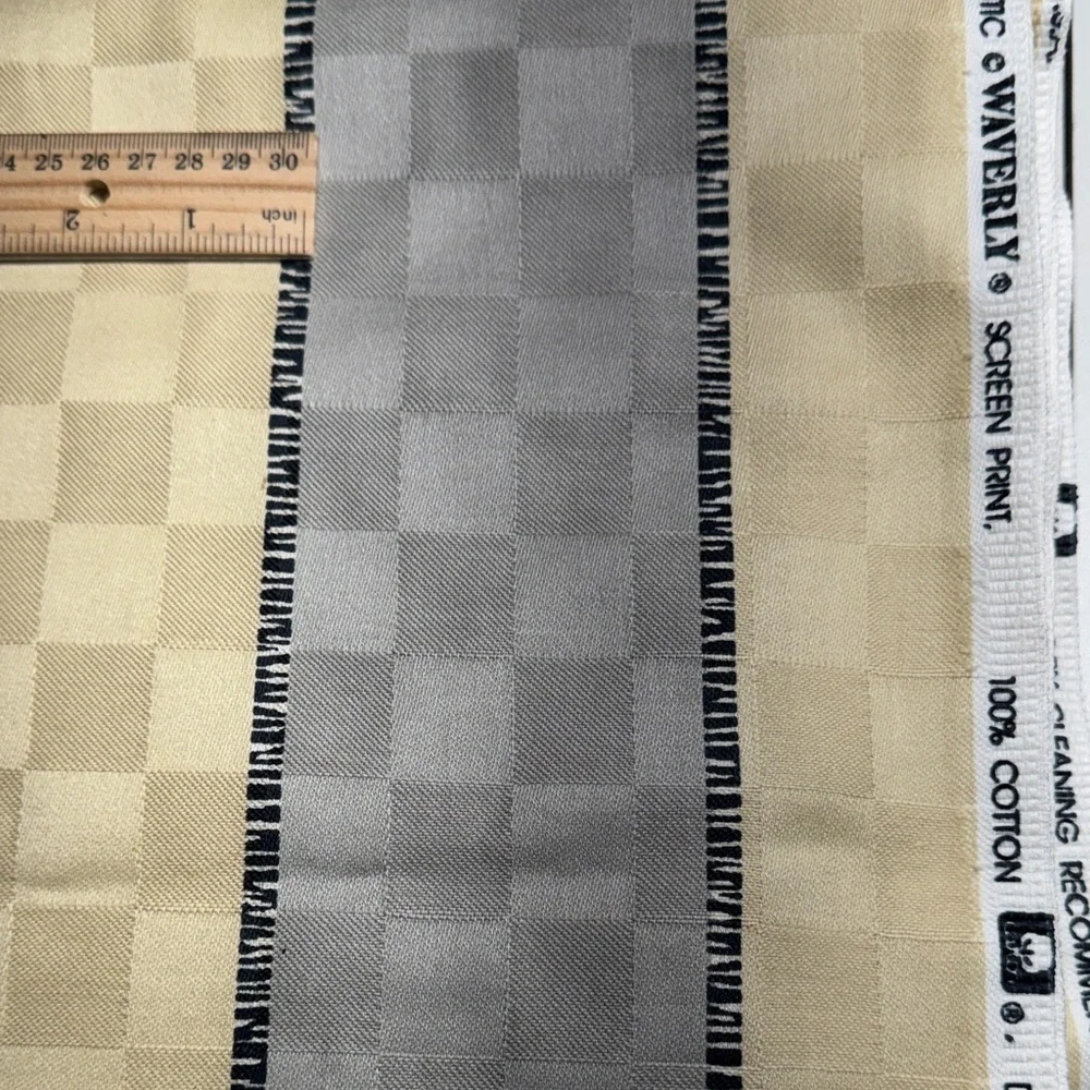 Striped Checkered Waverly decorator Fabric cotton 69” x 54”wide #456